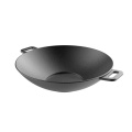 Pre-Seasoned Flat Bottom Stir Fry Campfire Grill Cast Iron Wok